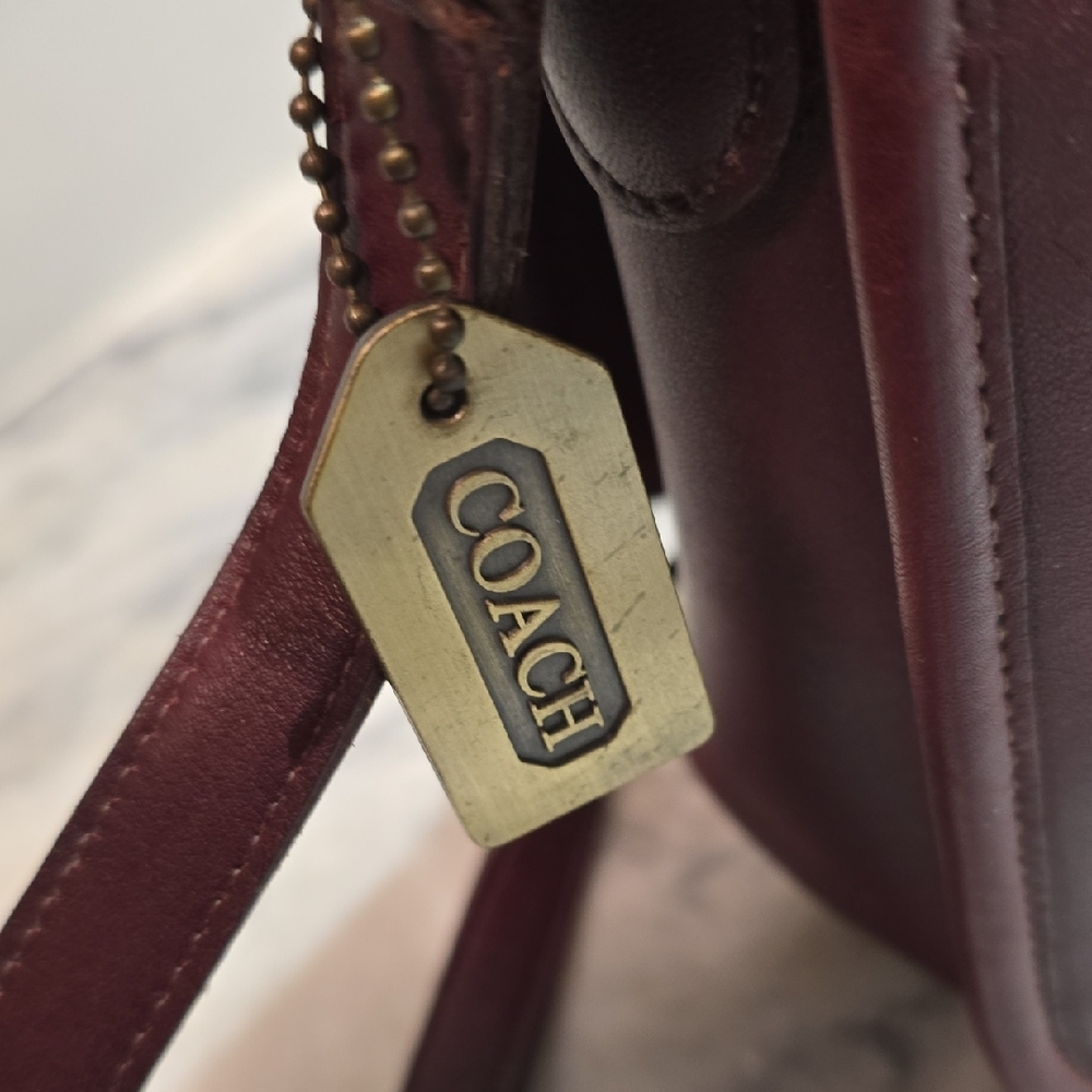 Coach Rich Dark Brown Vintage Leather Shoulder/Crossbody Bag - Picture 9 of 15